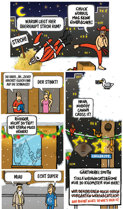 Chilloutzone Cartoon Adventskalender Chuck Norris RÃ¼diger nicht so tief