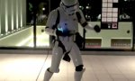 Stormtrooper dancing in the rain