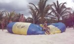 Funny Video : Air Bag on the Beach