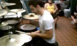 Funny Video : Three Stick Drummer