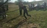Funny Video : Pole Vault Contest at the Creek