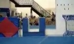 Funny Video : Gymnastics terror: leapfrog 