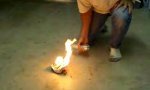 Funny Video : A fire with the torch