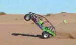 Movie : Little guy driving fast in the desert
