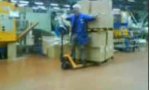 Funny Video : Forklift sliding