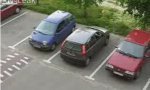 Lustiges Video : Ausparken, eine schwierige Sache
