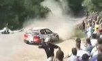 Funny Video : Rallye driver chases pedestrians