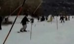 Lustiges Video : snowboard lessons - upside headramp