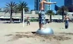 Funny Video : Gymball Sandflip