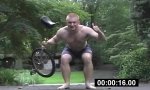 Stunt mit dem Einrad